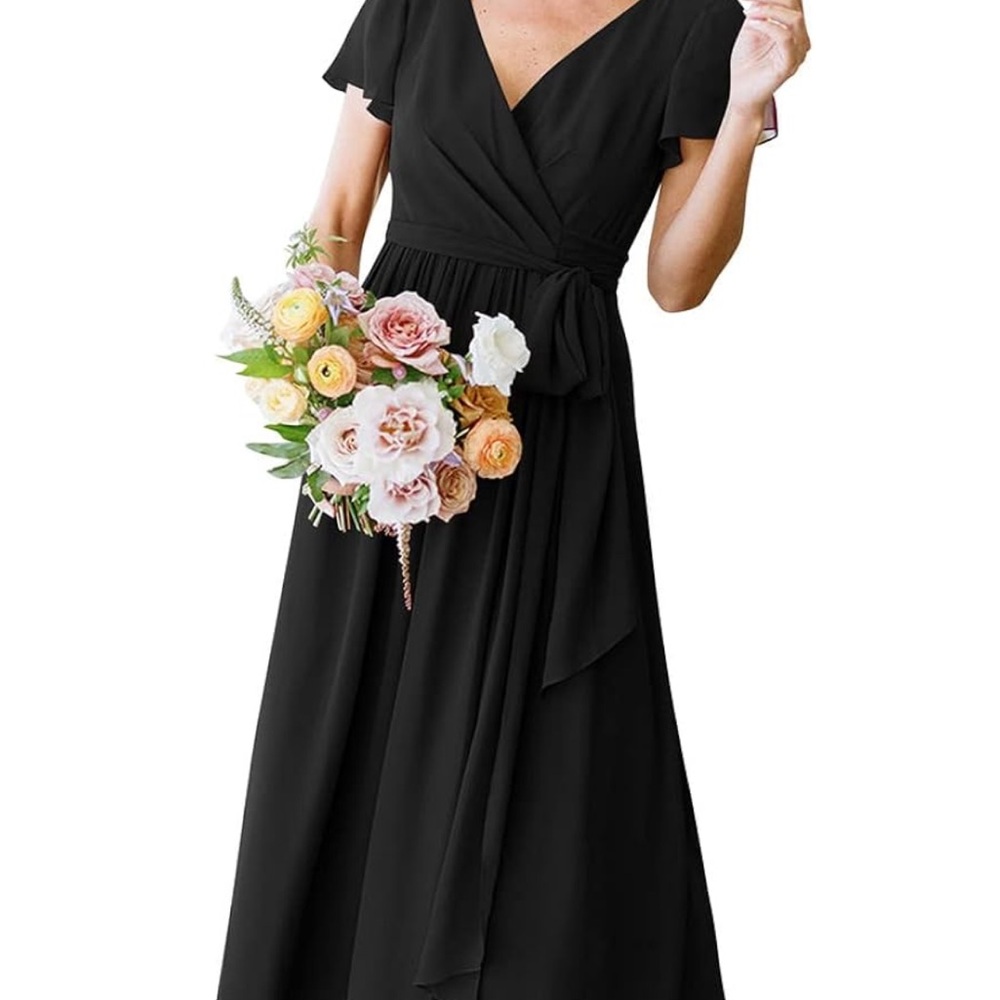 Elegant Black Dress corset back